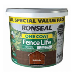 Ronseal One Coat Fence Life 12L Red Cedar