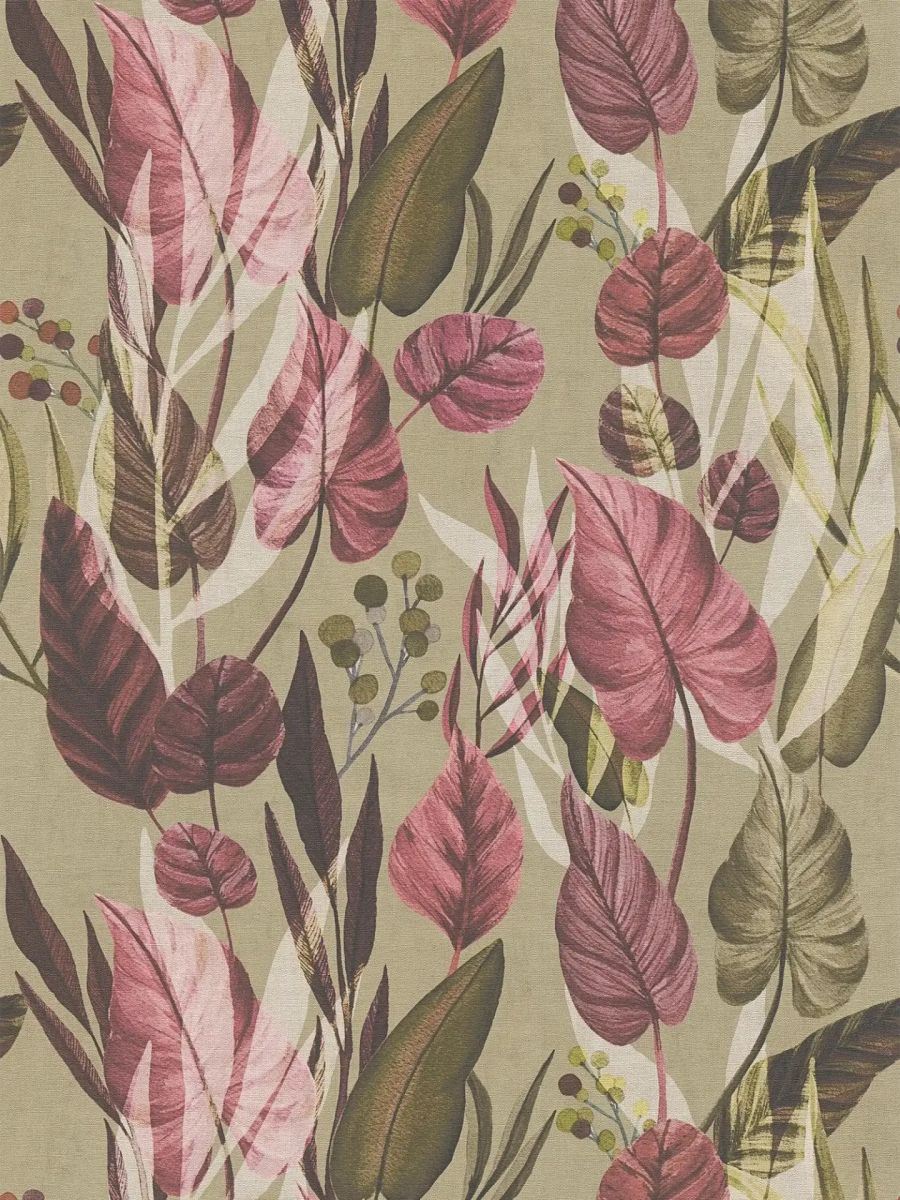 AS Creation - Leaves Sage Plum - Image 2