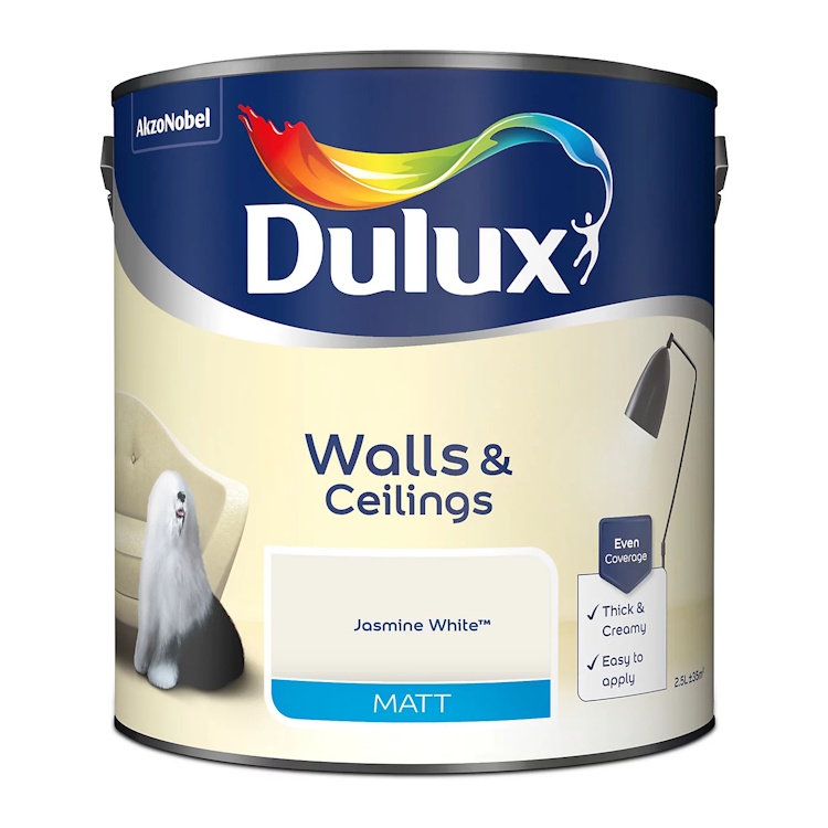 Dulux Walls & Ceilings Emulsion Matt Jasmine White