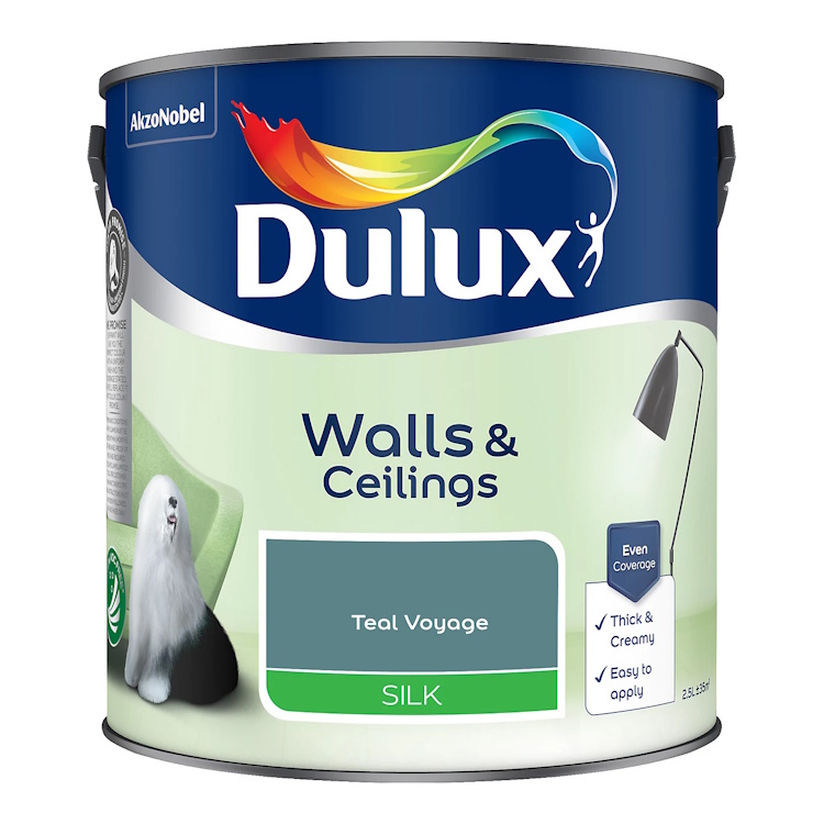 Dulux Walls & Ceilings Emulsion Silk Teal Voyage