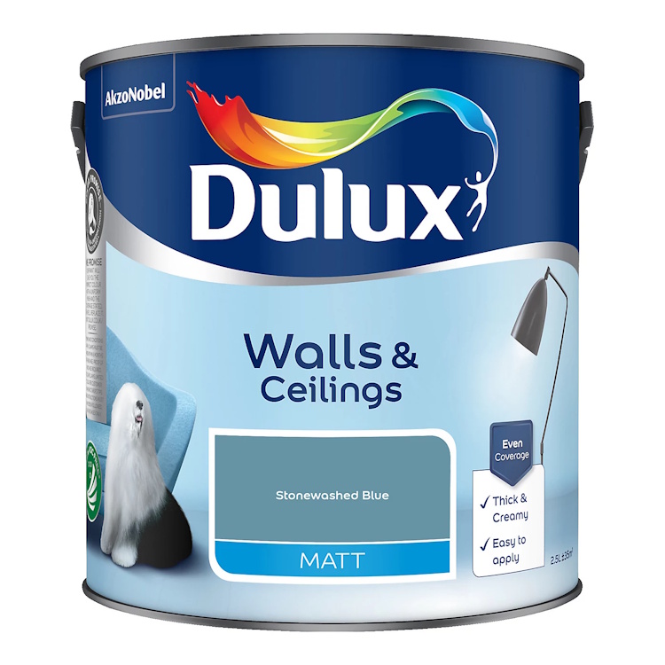 Dulux Walls & Ceilings Emulsion Matt Stonewashed Blue