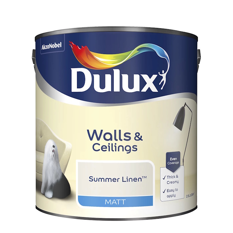 Dulux Walls & Ceilings Emulsion Matt Summer Linen