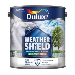 Dulux Weathershield Quick Dry Satin Pure Brilliant White
