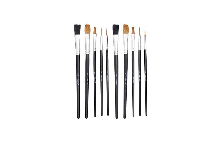 Harris Seriously Good Flat Artist Paint Brushes 10 Pack