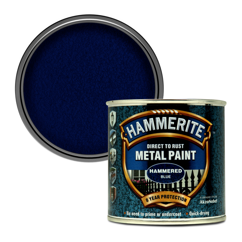 Hammerite Metal Paint - Hammered Blue