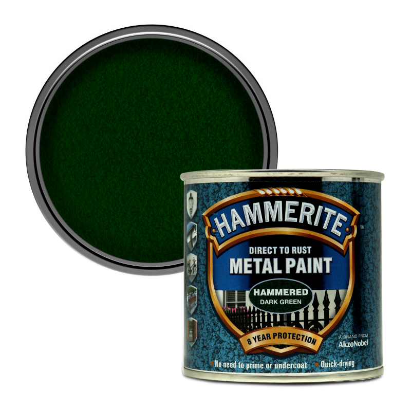 Hammerite Metal Paint - Hammered Dark Green