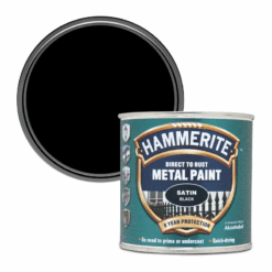 Hammerite Metal Paint - Satin Black