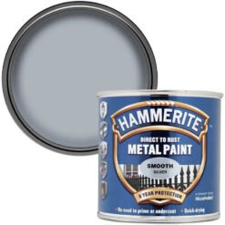 Hammerite Metal Paint - Smooth Silver